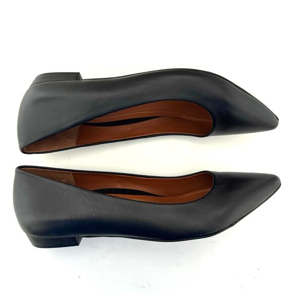 Vionic Women’s Lena Black Leather Pointed Toe Slip One Ballet Flat Shoes Size 7 - Picture 9 of 13